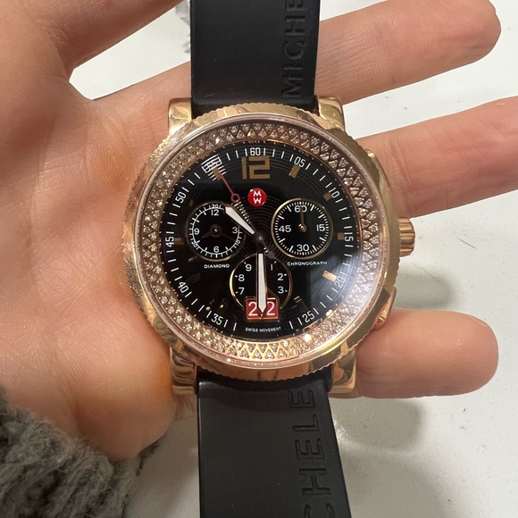 **RARE** Michele Rosegold Watch with diamonds - Picture 14 of 14